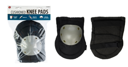 c Cushioned Knee Pads With heavy duty Plastic Caps (6-3/4"X9.3/4 )