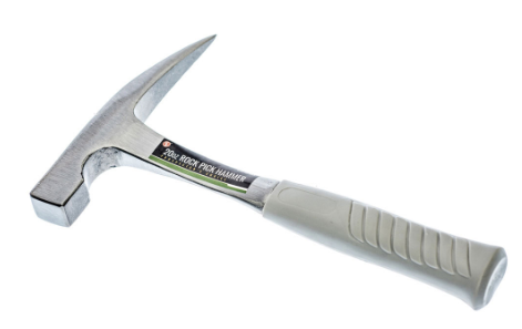 20oz Rock Pick Hammer With Rubberized Handle