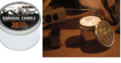 3 Wicks Survival Candle in Tin Box,36 Total Hours, 12 Hours Per Wick