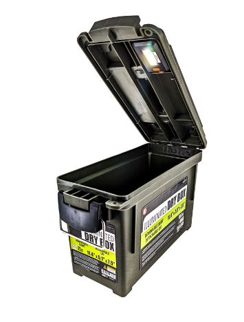 Illuminated Dry Box With Detachable Lid and Light (11.4"x5.1"x 7.5")3AAA Batteries Included