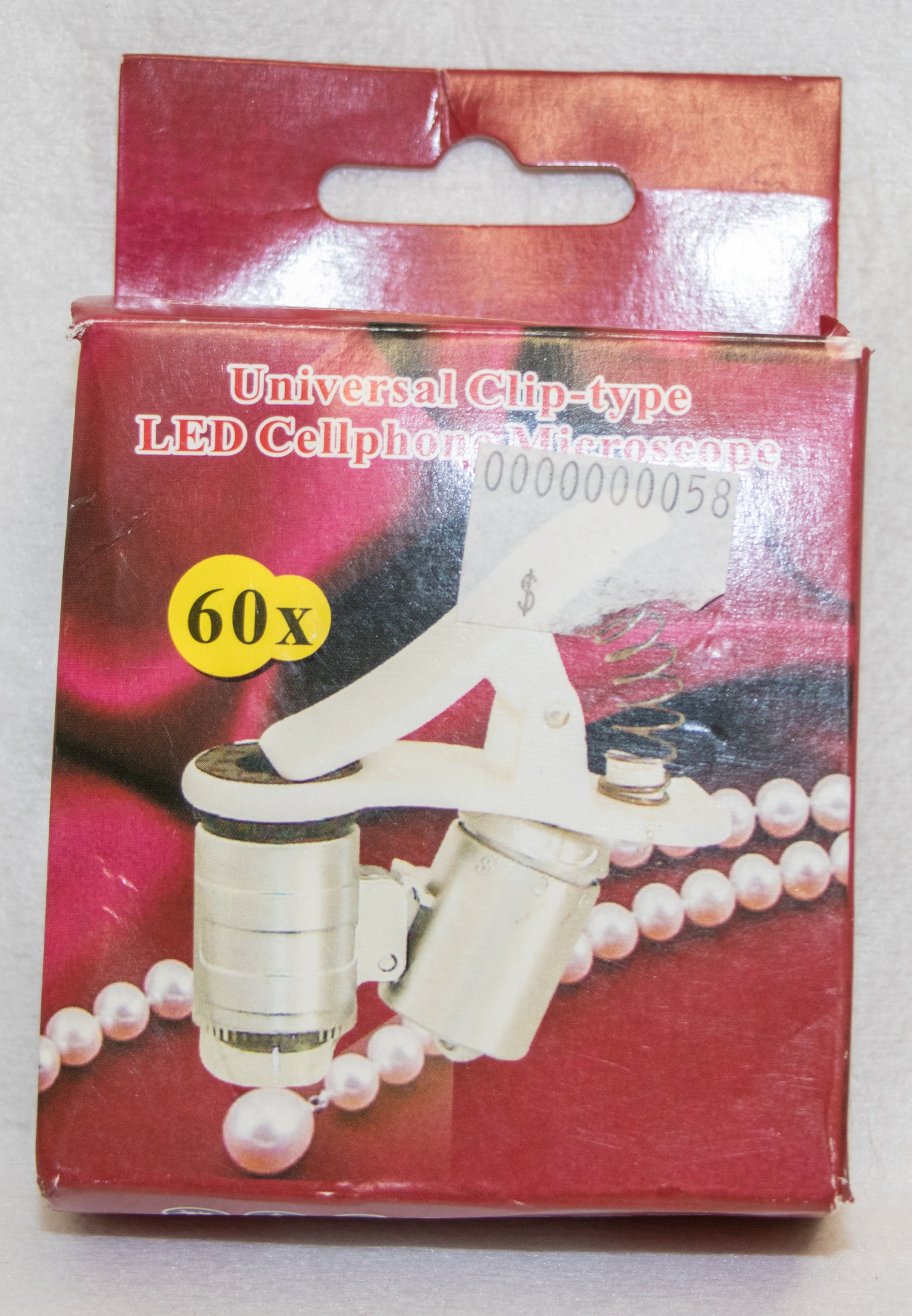 Universal Clip Type LED Cellphone Microscope (Black)