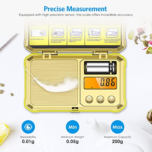 Gold Digital Pocket Scale